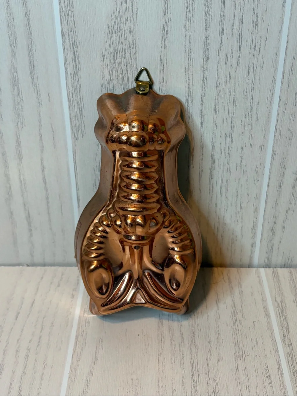 Copper Lobster Food Mold 7 inch Decorative Wall Hanging Mid-Century Modern